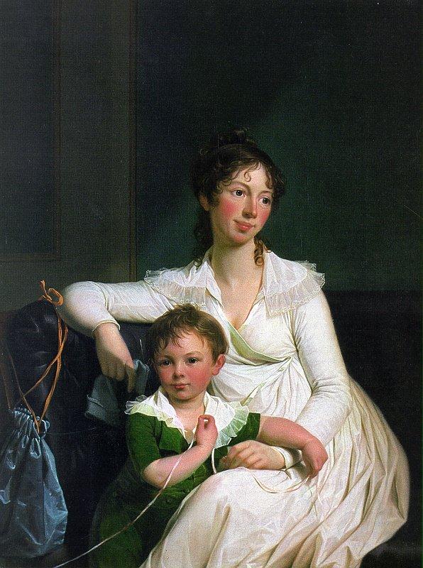 Jens Juel Portrait of a Noblewoman with her Son oil painting picture